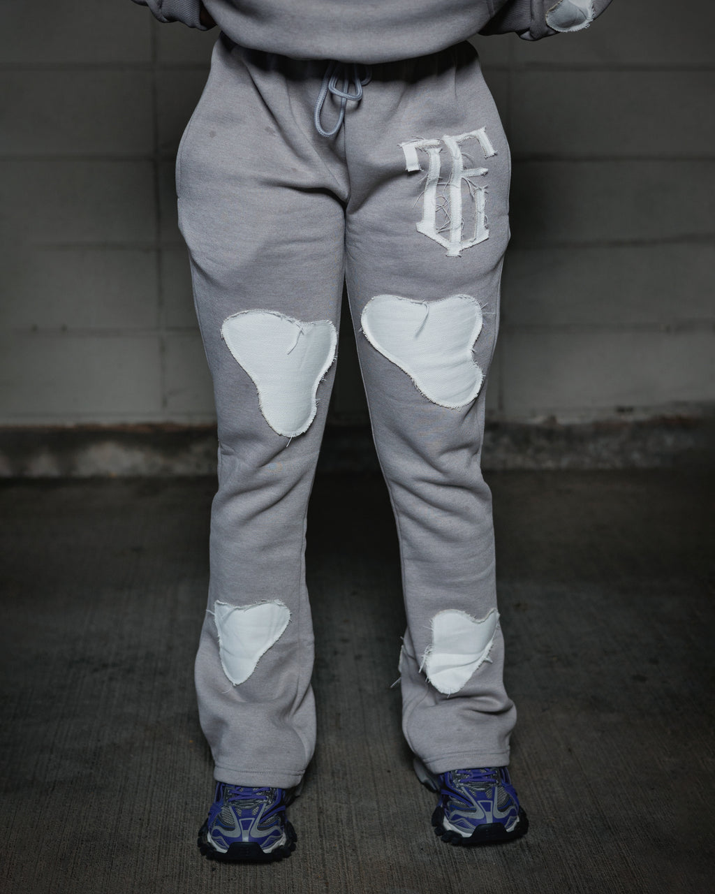 Grey Cow Print Sweatsuit